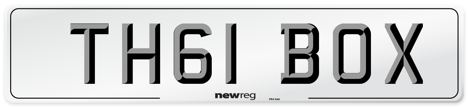 TH61 BOX Number Plate from New Reg